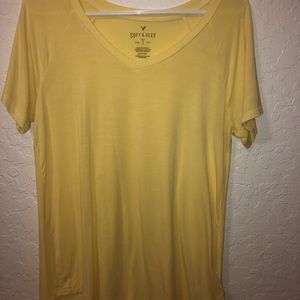 Yellow v neck top